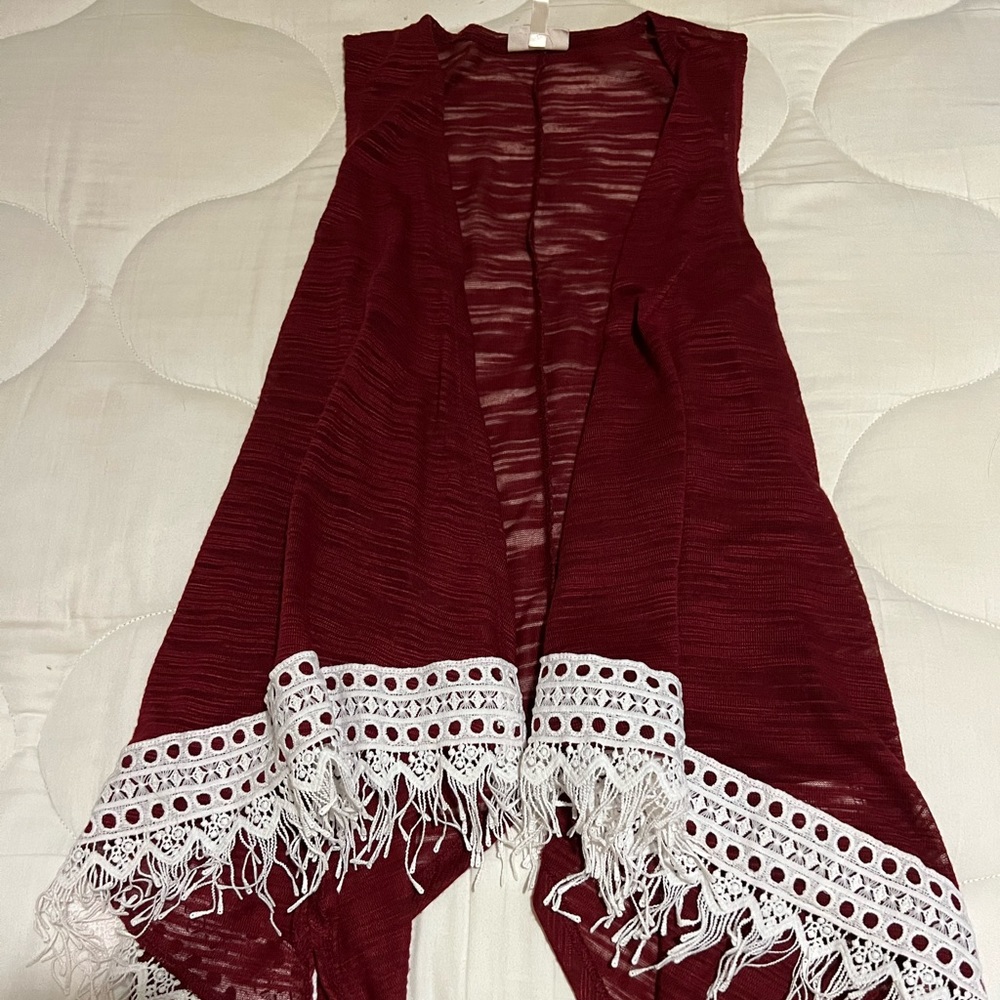 Self Esteem Girls’ Shawl, Red - Size L